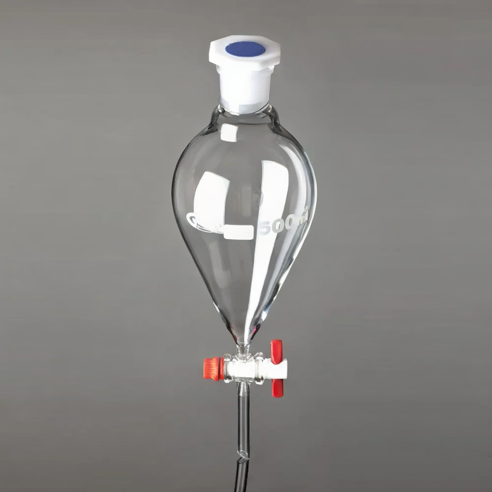 SEPARATING FUNNEL WITH PTFE KEY STOPCOCK